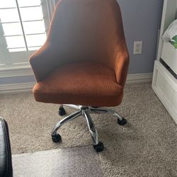 Orange Desk/Vanity Chair