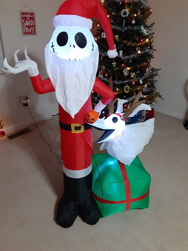 Jack Skellington and Zero Inflatable