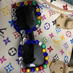 Rainbow Bling Sunglasses  New
