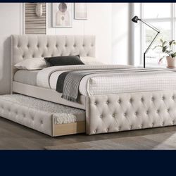 Full Twin Size European Trundle With Deluxe Ortho Mattress 