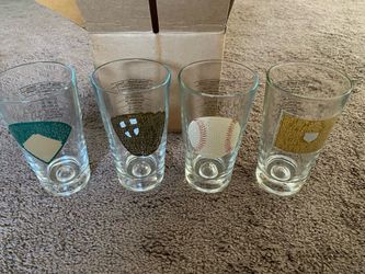 Decorative Baseball Glasses