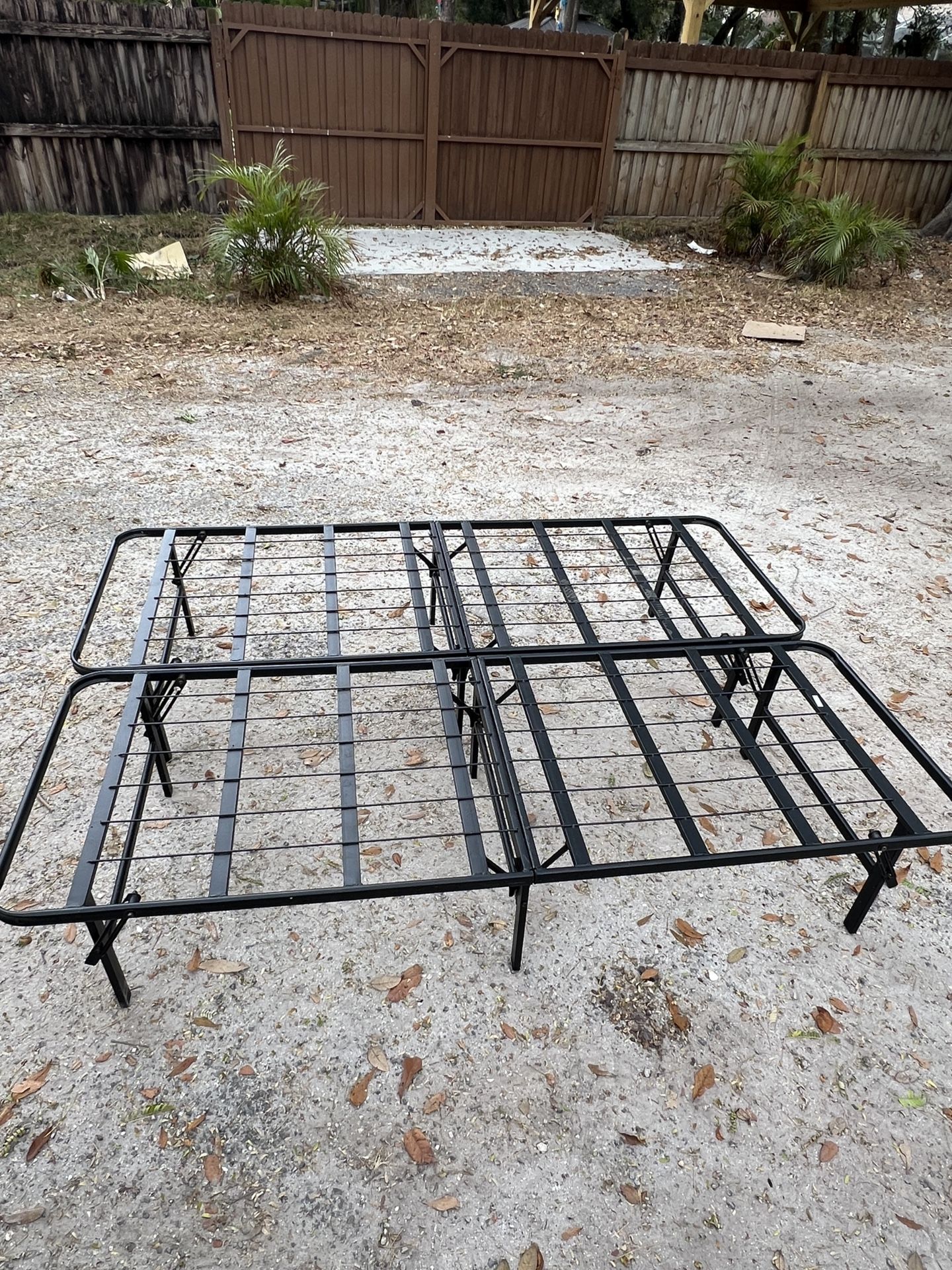 2 Black Metal Bed Frames