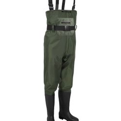Fishing Waders Boots for Men/Women,Fishing Boot,2-Ply Nylon/PVC Waterproof Fishing Hunting Waders with  Boots