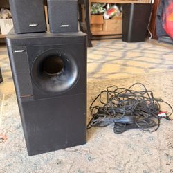 Bose acoustimass Subwoofer And 2 Speakers 