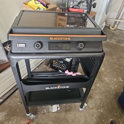Black stone grill