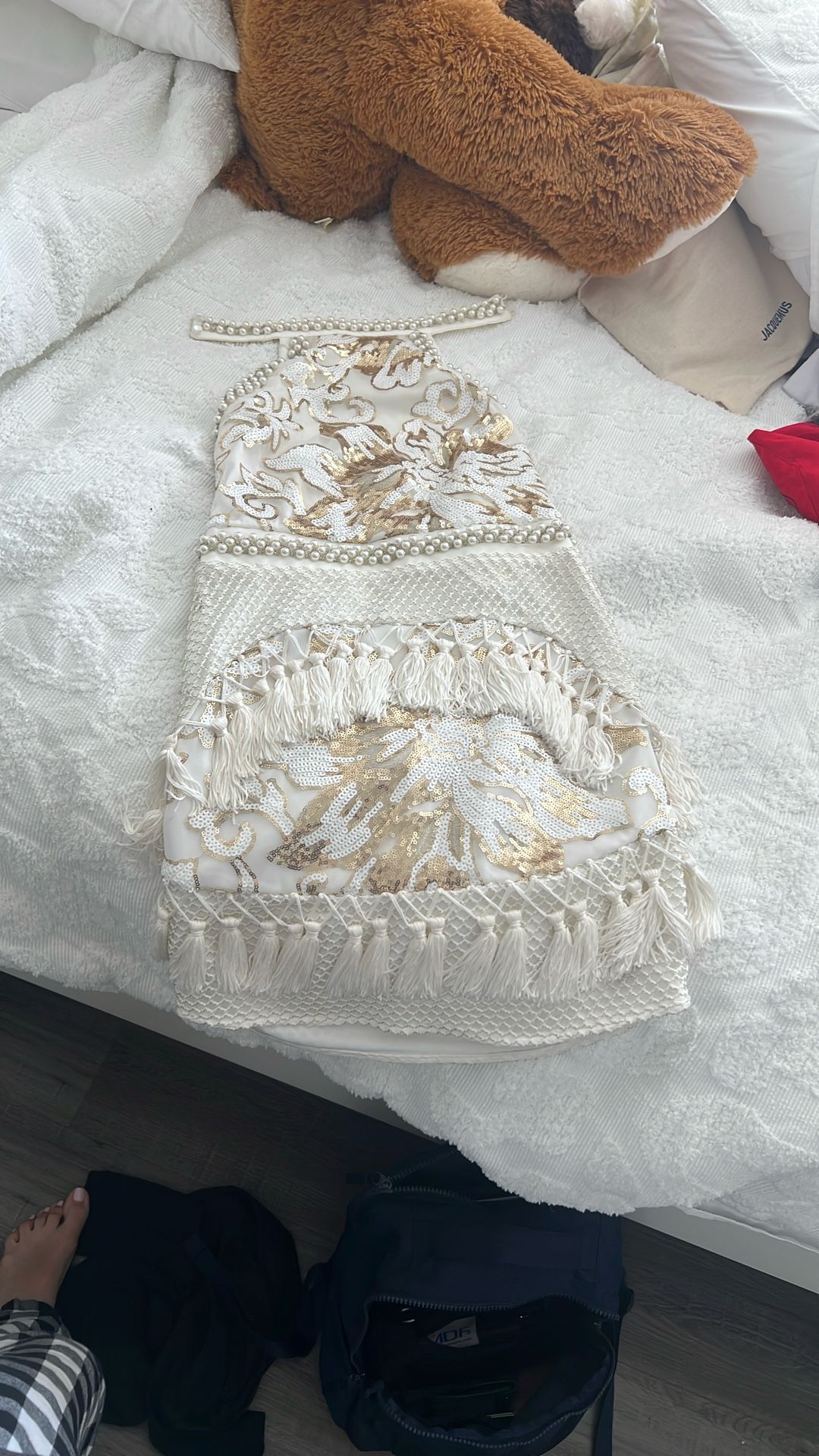 Sequin Halter Neck Mini Dress