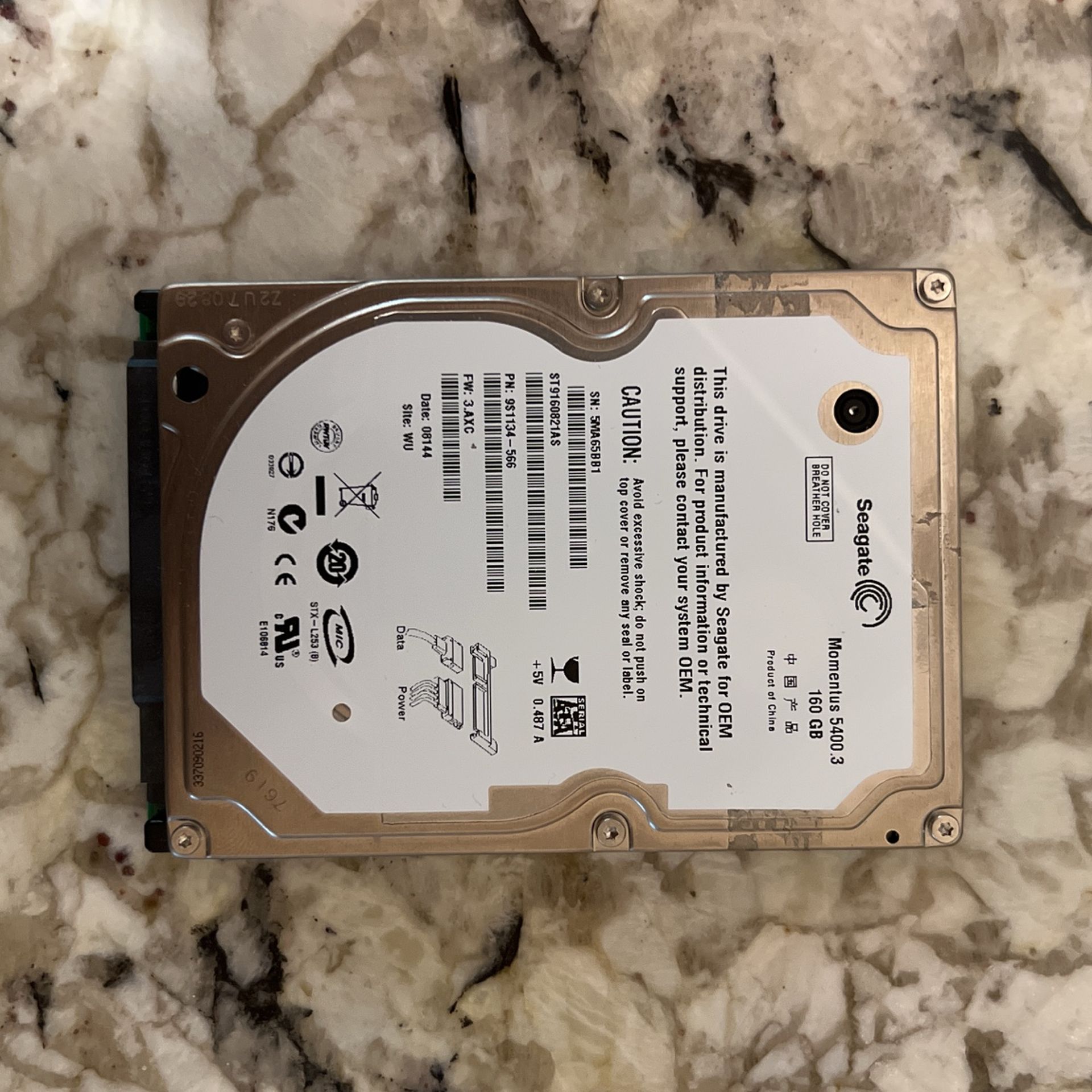 Seagate Laptop Hard Disk 160GB