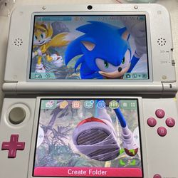 Nintendo 3DS XL Pink In Good Condition Mod With 128gb SD Card.