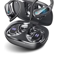 Wireless Earbuds Bluetooth 5.4 Headphones, 54H Playtime Stereo Earphones with Noise Cancelling Mic, IPX7 Waterproof, Fast Charging and Comfort Fit Ear