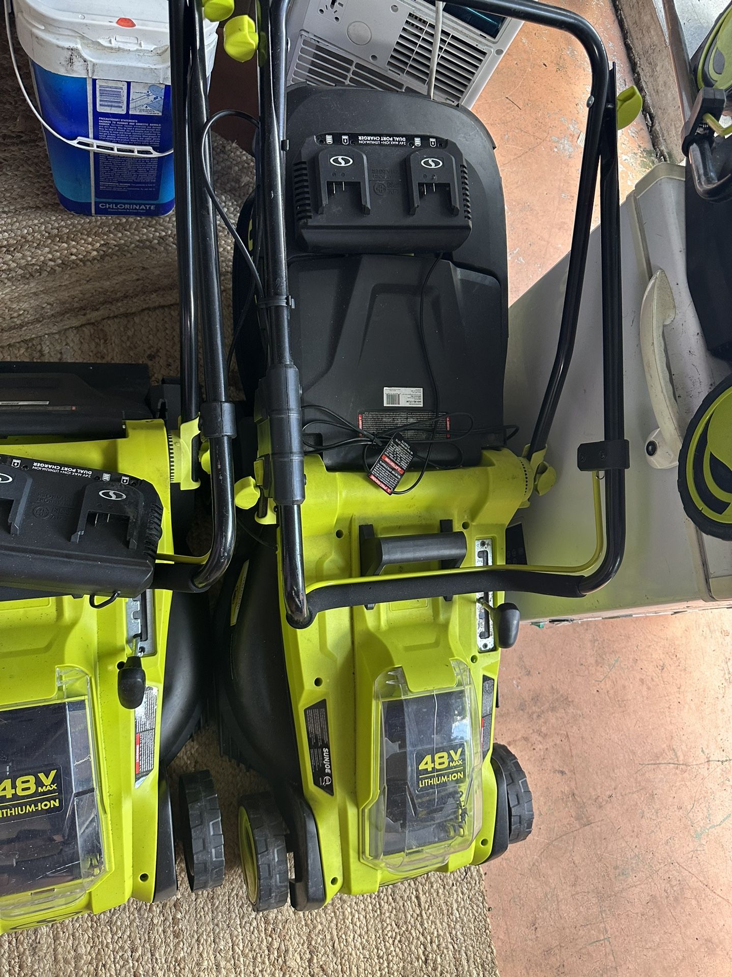 NEW SUNJOE ELECTRIC LAWN MOWERS 48 VOLT (BATTERIES NOT INCLUDED)