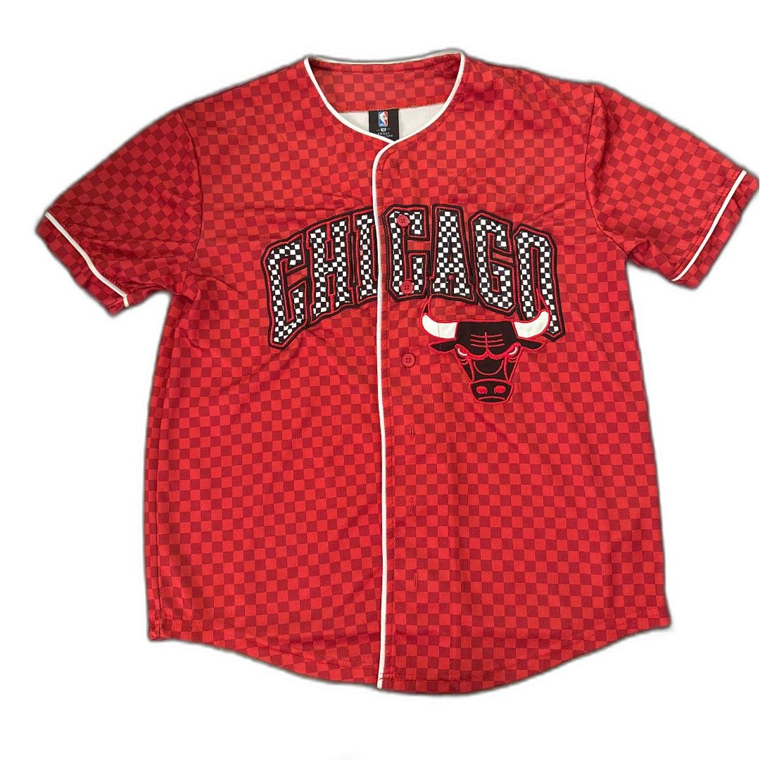 Chicago Bulls NBA Checkerboard Pattern Jersey Small