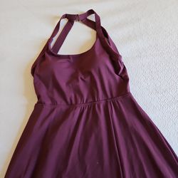 Plum midi dress
