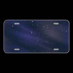 License Plate Novelty Car Front Background Sky Stars Clouds