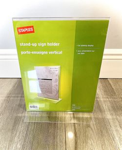 Staples Stand Up Sigh Holder