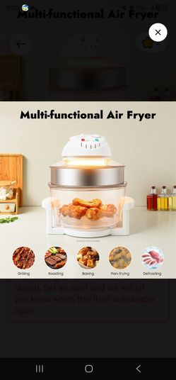 Glass air fryer