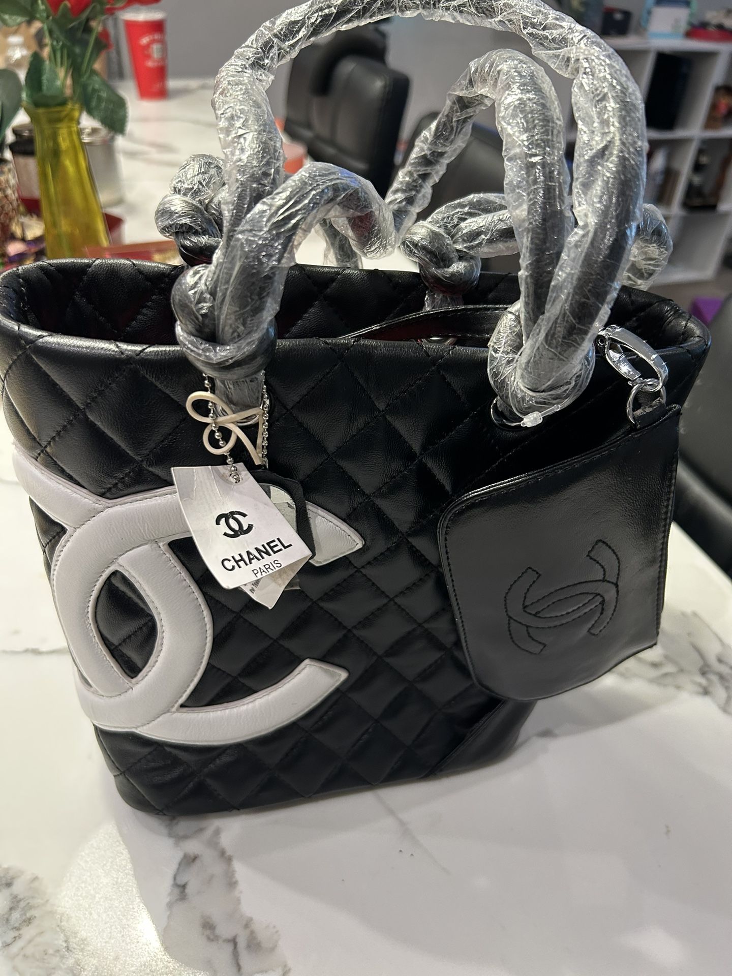 CHANEL PARIS TOTE PURSE W/ DUST BAG -