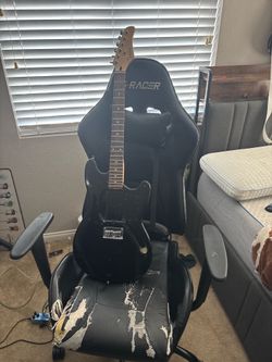 Guitar body with neck and bridge