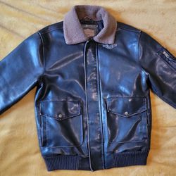 Arizona Leather Bomber Jacket, Size Small, Fits Like Med