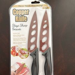 Copper Knives Stay Forever Sharp 2 Pack 