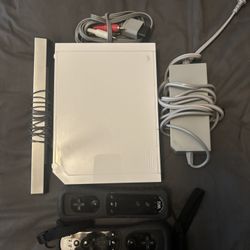 Wii Console With All Cords And Two Remotes 