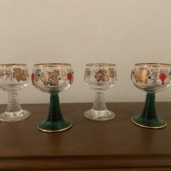 Vintage German Roemer Wine Glasses (Set Of 4)