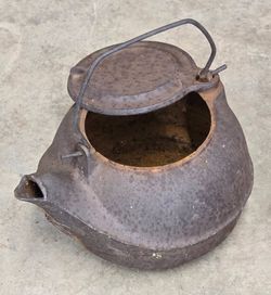 Antique Cast Iron Tea Kettle