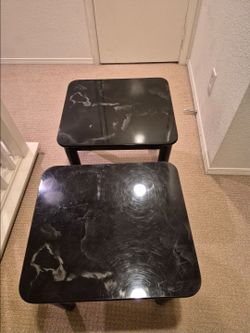 Mini table top / night stand for bedroom  2pcs
