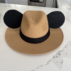 Mickey straw fedora-style sun hat