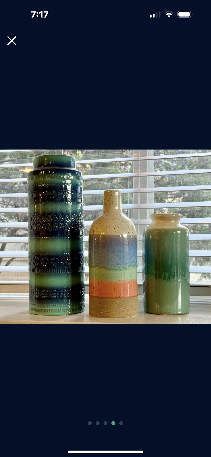 Set of 3 Decorative Home Decor Vases