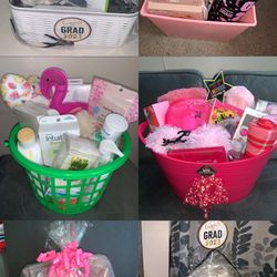 Customer Made 2 Order Graduation/ Prom/ College Send Off Gift Baskets 
