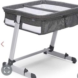 Delta Children Simmons Kids' By The Bed City Sleeper Bassinet For Twins - Gray  Open box   INVENTORY NUMBER: 101(contact info removed)  M