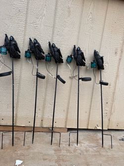 Halloween Grim Reaper Solar Yard Stakes Set of 5