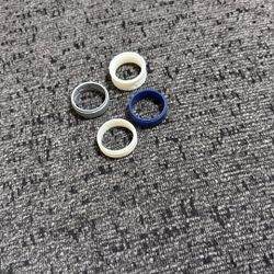 4 Rubber Colored Rings. New .
