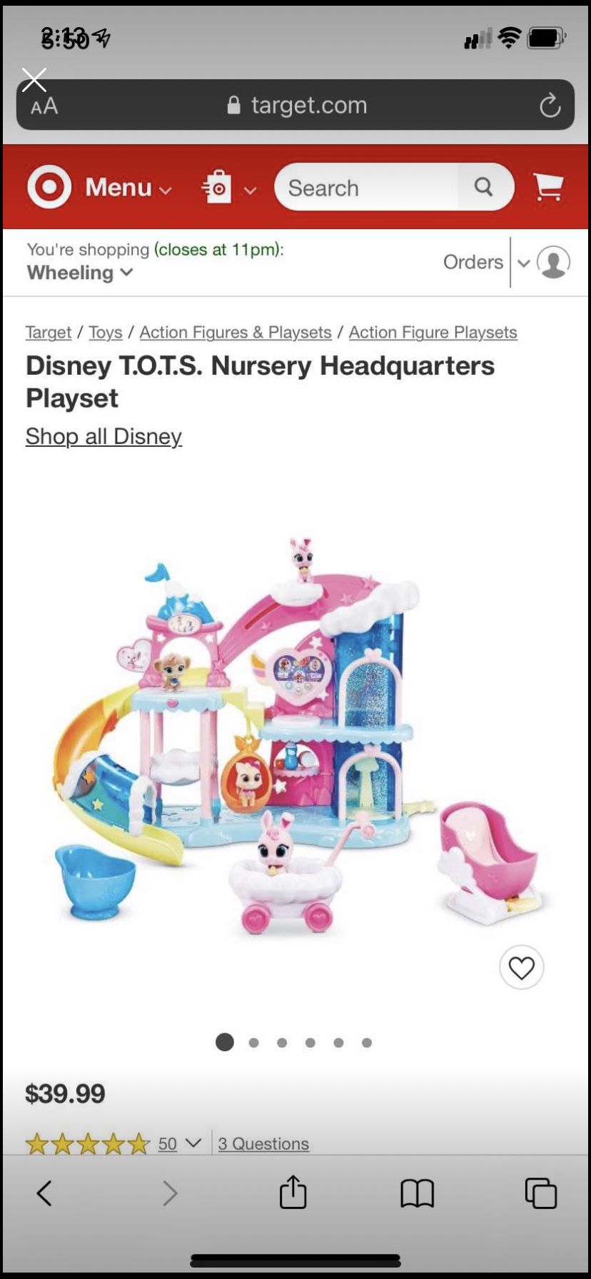 Disney T.O.T.S Nursery Playset