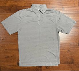 FootJoy Performance Golf Shirt Polo Mens Size Medium M Gray Black White