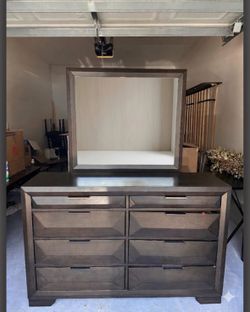 Dresser with mirror
