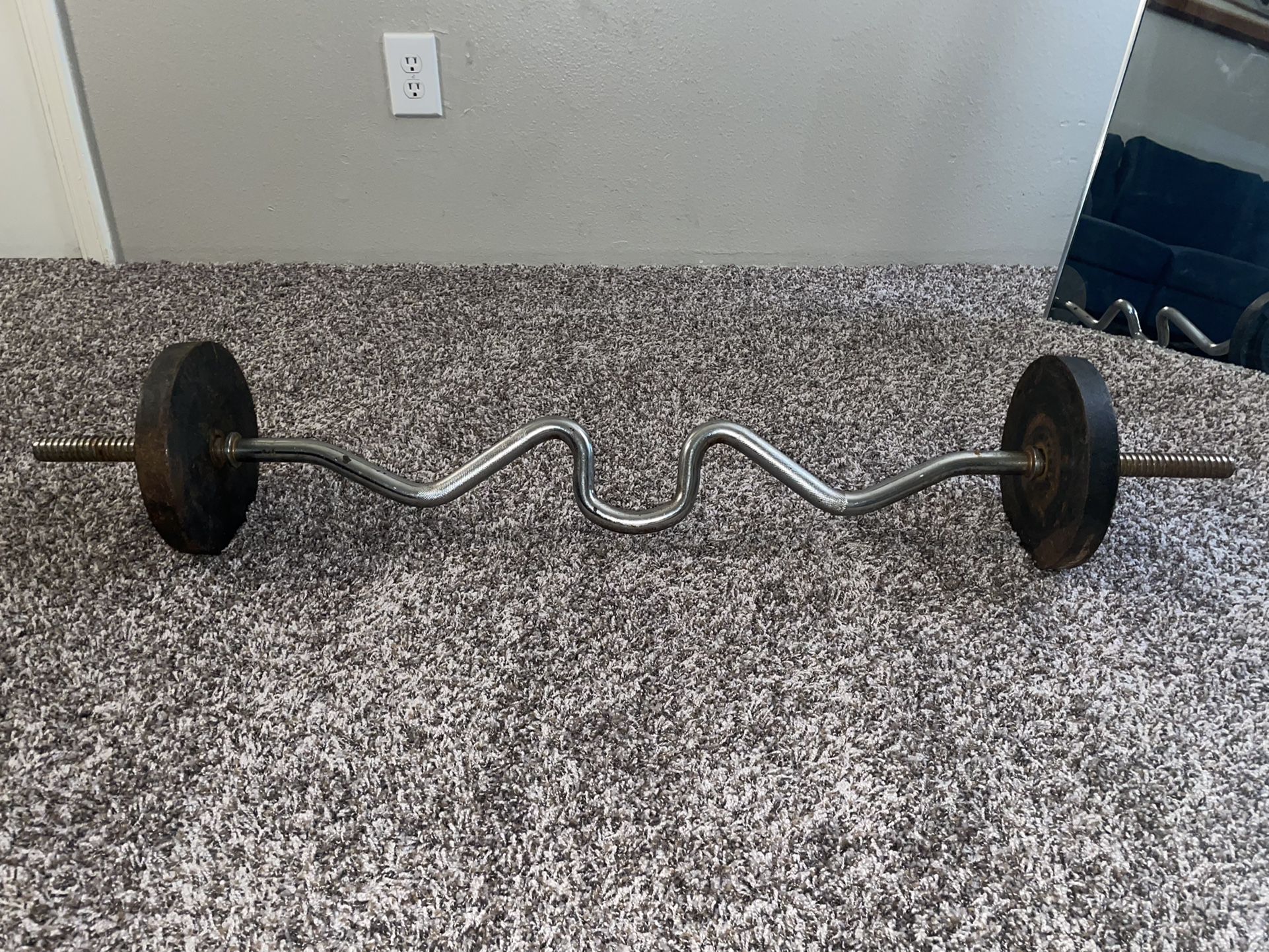 Curl Bell with 2 10lb weights and 2 3lb weights!