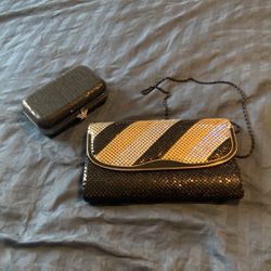 Vintage Evening Purses Mesh Chain Purse And New Evening Sequin Box Star Purse $10 Each 
