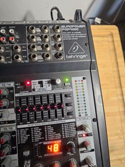 Behringer EUROPOWER PMP4000, 1600 Watt, 16 Channel, Powered Mixer With Multi FX Processor And FBQ Feedback Detection System