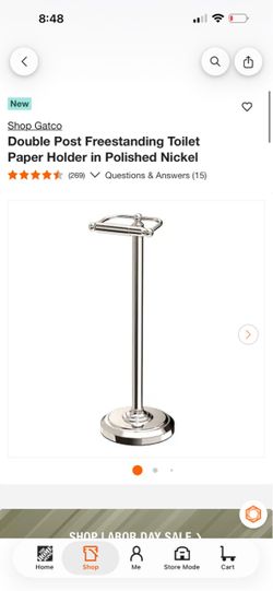 Gatco Double Post Freestanding Toilet Paper Holder