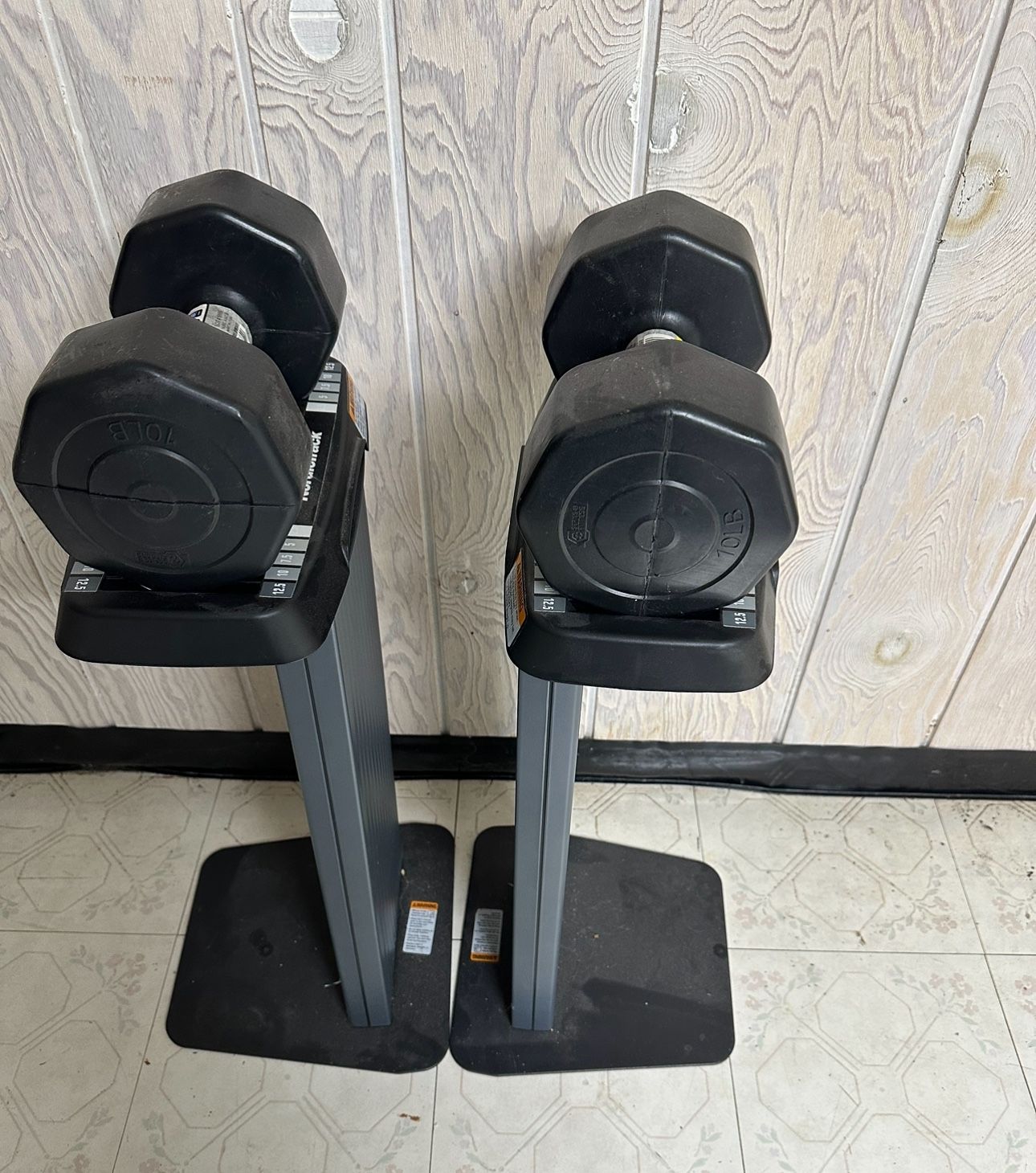 10 Pound Dumbbell set with stand