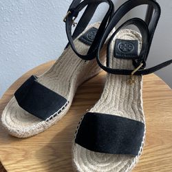 Tory Burch Wedge Espadrilles Size 7.5
