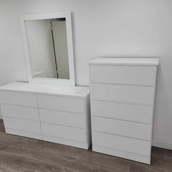 Dresser Whit Mirror And Chest - Cómoda Con Espejo Y Gavetero 