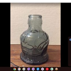 Pocahontas Wheaton Bottle / Blue Depression Glass 