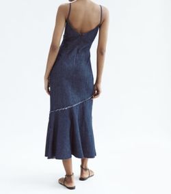 blue spaghetti strap dress zara ZARA. Long blue dress TM – Hibuy market main image 1