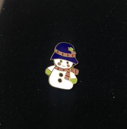 Gold Plated Snowman Charm Pendent