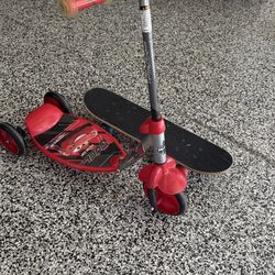 Scooter And skateboard