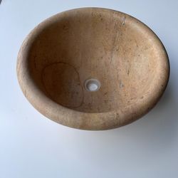 Natural Stone Marfil Cream Vessel Exotic Vanity Sink 