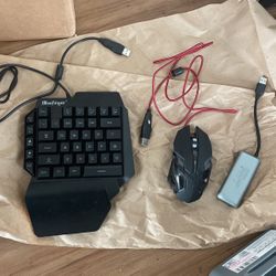 Gaming Keyboard, Mouse & Adapter 
