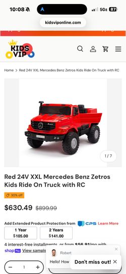 24v Mercedes Zetros Kids Ride On